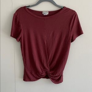 MaroonCrop Top